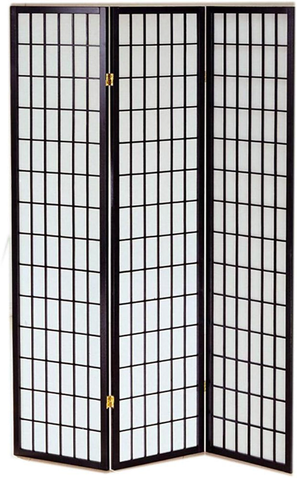 Paravento Separè 3 Pannelli 130,5x178cm in Legno Tosini Nero prezzo