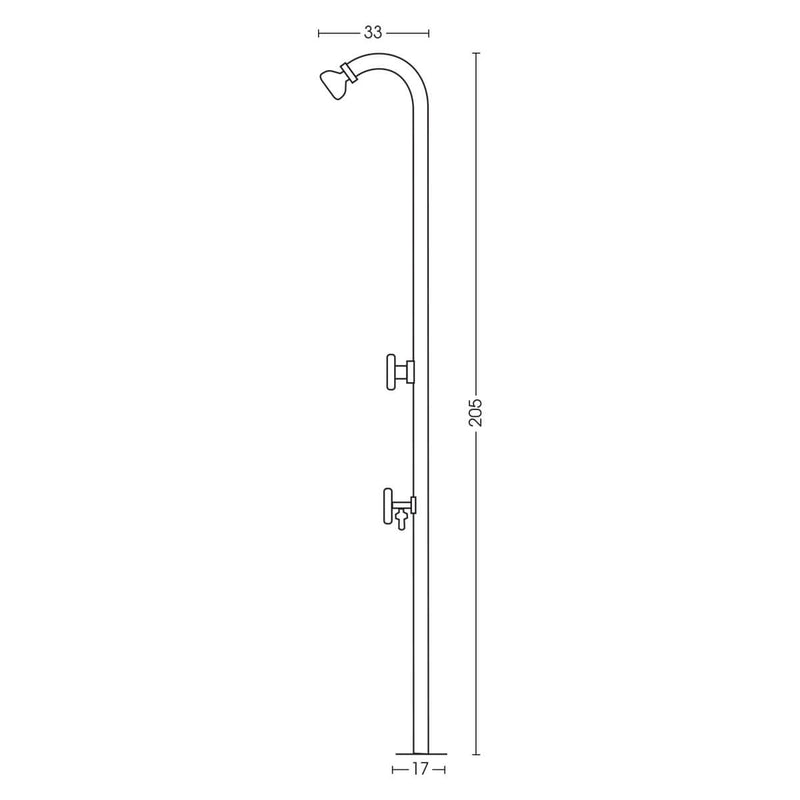 Doccia da Giardino con Miscelatore Belfer 42D4 Bianca