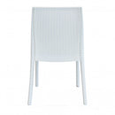Sedia da Giardino Virginia 47x59x86 h cm in Wicker Bianco