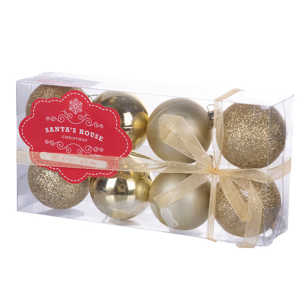 Set 8 Palle di Natale Ø5 cm in Plastica Oro online