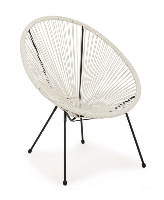 Poltrona Parker Bianco in Fibra Sintetica