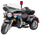 Moto Elettrica Polizia Americana 3 Ruote per Bambini 12V Kidfun Police Washington Nera