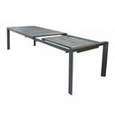 Tavolo Allungabile Portland 175/235x100x75 h cm in Alluminio Taupe