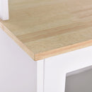 Credenza Moderna con 2 Vetrinette 80x37x183 cm in MDF  Bianco