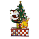 Calendario dell'Avvento in Legno albero con ciondoli cm 28x7,5xh57