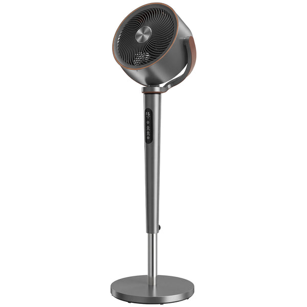 sconto Ventilatore a Piantana 35,5x32,5x116,5 cm a 12 Velocità con Telecomando Timer 12h e Altezza Regolabile Grigio