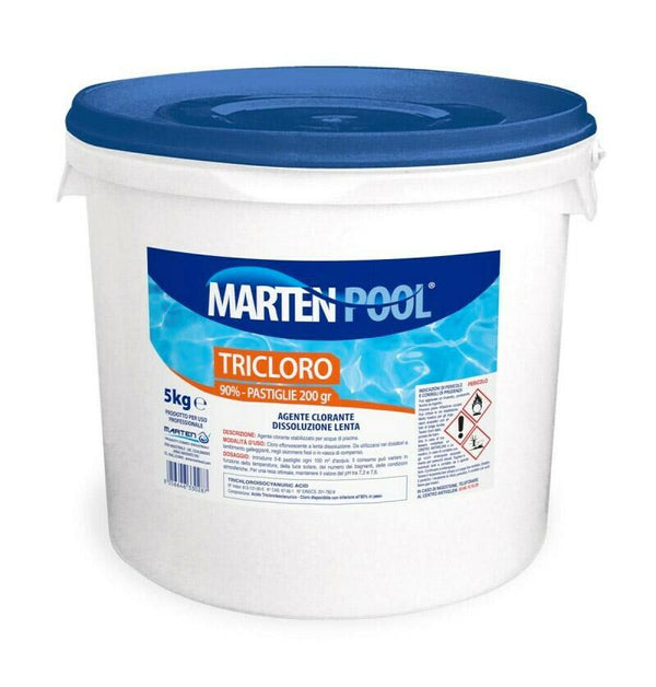 Cloro Tricloro 90% in Pastiglie 200 Gr da 5 Kg per Piscina online