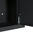 Armadietto per Medicinali 30x14x46 cm 3 Ripiani in Acciaio Nero