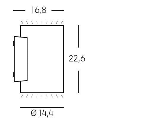 Applique da Esterno a LED 20W+20W 4000K Sovil Alluminio