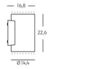 Applique da Esterno a LED 20W+20W 3000K Sovil Bianco