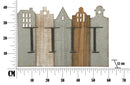 Porta Bottiglie da Muro City 60x12x40 cm in Ferro e MDF