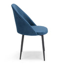 Set 2 sedie Imbottite 51x58x87 cm In Tessuto Tiffany  Lola Blue Notte