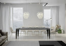 Tavolo Allungabile 200-304x90x77 cm Flame Premium Cemento Telaio Antracite