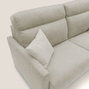 Divano Letto 2 Posti 156x102x97 cm in Tessuto Panna
