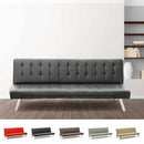 Divano Letto 175x80x73 cm in Similpelle Nero