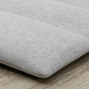 Poltrona da Terra 71x72x60 cm Schienale Reclinabile in Tessuto Grigio Chiaro