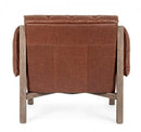 Poltrona Imbottita 83,5x81,5x76 cm in Similpelle Marrone