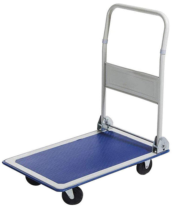 Carrello Pieghevole da Trasporto 150 Kg in Acciaio Blu acquista