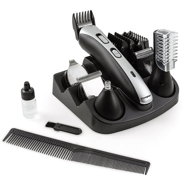 Tagliacapelli Regola Barba Ricaricabile 6 in 1 con Accessori Kooper Nero sconto