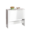 Tavolo Pieghevole Salvaspazio 130x76x73,4 cm in MDF Artemio Bianco