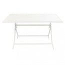 Tavolo Alabama 130x77x73 h cm in Alluminio Bianco