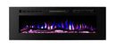 Camino Elettrico da Incasso 46,5x91,4x12,1 cm Effetto Fiamma 1500W Amadeo 36 Nero