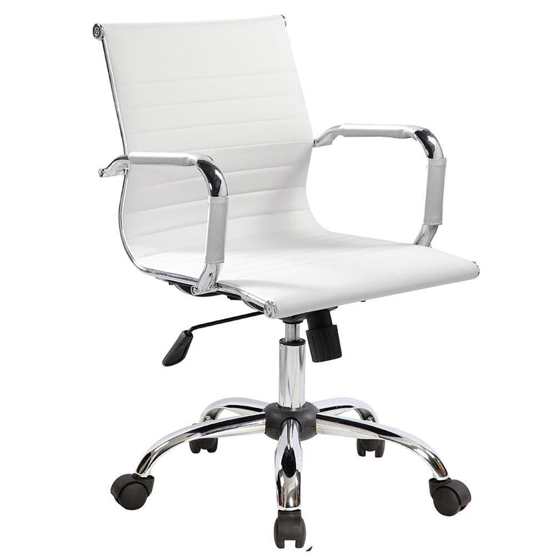 Sedia Poltrona Direzionale da Ufficio in Similpelle Tosini Dallas Bianco