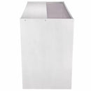 Bancone Espositore 120x90x60 cm per Negozio con Vetrina Ripiani in Vetro Bianco Brillante