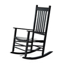 Sedia a Dondolo in Legno 69x86x115 cm  Nero