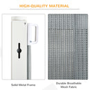 Cancelletto per Cani Estensibile 115x82,5 cm in Poliestere e Acciaio Bianco e Grigio   