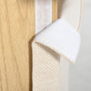 Cuccia per Gatti 49,5x38,5x43,5 cm in Legno e Tessuto con Cuscino in Peluche Quercia e Bianco