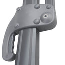 Ombrellone da Giardino Decentrato 3x3m in Alluminio Telo in Poliestere Mosini Blues Grigio e Bianco