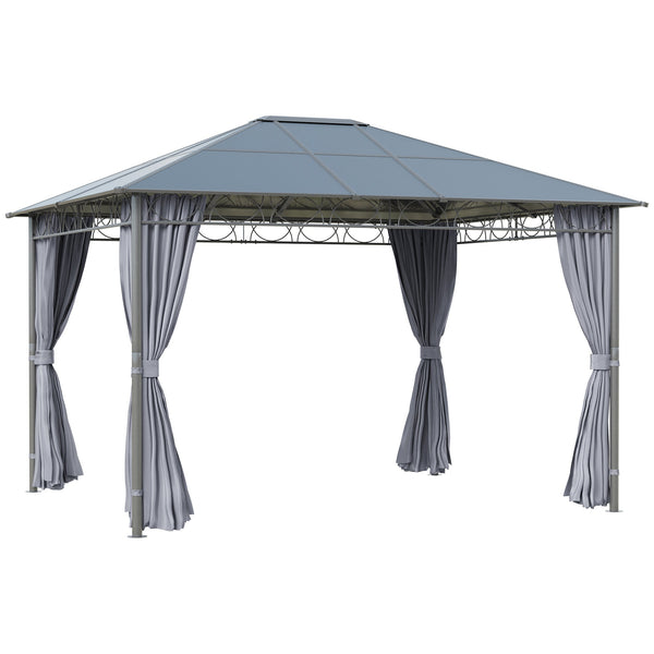 Gazebo da Giardino 3,6x3m Tetto in Policarbonato Grigio online
