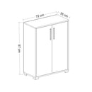 Scarpiera Lupa 72x35x97 cm bianca 5 ripiani