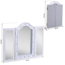 Specchio da Trucco Ripiegabile Retroilluminato con 16 LED Bianco 73x53.5x4.5 cm 