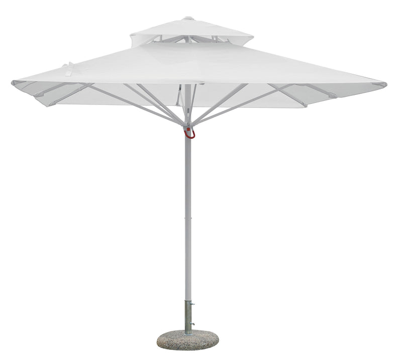 Ombrellone da Giardino 3x3 m Palo Ø60 mm Telo in Polietilene Bianco