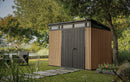Casetta Box da Giardino Keter Signature Venetian Pent 7x9 in Resina Effetto Legno Marrone e Antracite      