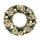 Coroncina con pigne e fiori bianco verde cm Ø45xh8,5