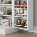 Armadio da Cucina con 5 Ripiani Centrali e 2 Ripiani Laterali a 6 Livelli 60x30x104 cm in MDF Bianco