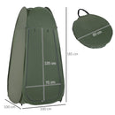 Tenda da Doccia Pop Up Impermeabile 100x100x185 cm in Poliestere Verde Militare    