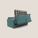 Divano Letto 2 Posti 156x102x97 cm in Tessuto Petrolio