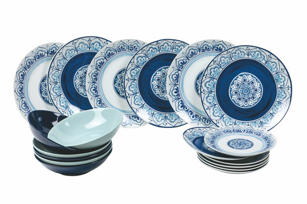 sconto Servizio Piatti 18 Pezzi in Porcellana e Gres 6 Posti Villa d'Este Home Tivoli Maiori