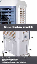 Raffrescatore Evaporativo Portatile 57 Litri 380W Sined Mobile 801 Bianco e Grigio
