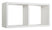 Mensola Rettangolare 2 Scomparti da Parete 70x30x23,7 cm in Fibra di Legno Morgana Maxi Rovere Sbiancato