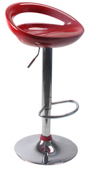 Sgabello con Alzata a Gas e Seduta Girevole in ABS Motti Seattle Rosso Lucido
