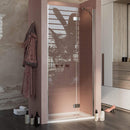 Porta Doccia 1 Anta Battente in Cristallo Trasparente 6mm H190 Fosterberg Herning Varie Misure