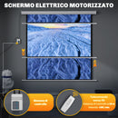 Telo Proiettore 85"" Formato 1:1 con Telecomando 176,5x8x176,5 cm Bianco 