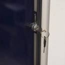 Bacheca Porta Avvisi 90x60x4,5 cm con Serratura in Alluminio  Blu