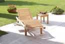 Lettino Prendisole da Giardino Lidia 65x208x35 h cm in Legno Marrone