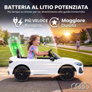 Macchina Elettrica per Bambini 12 V Audi A5L 101x55x43 cm con Telecomando e 2 Motori in PP Bianco      